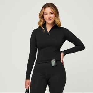 FIGS salta performance zip black